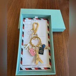 True to Form Handbag Charm and Key Ring for the avid traveler!